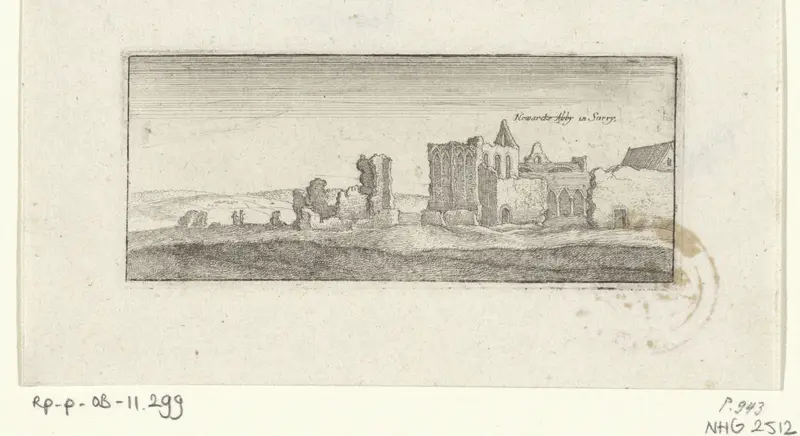 Gezicht op Newark Abbey Wall Art by Wenceslaus Hollar - High-Resolution Digital Print