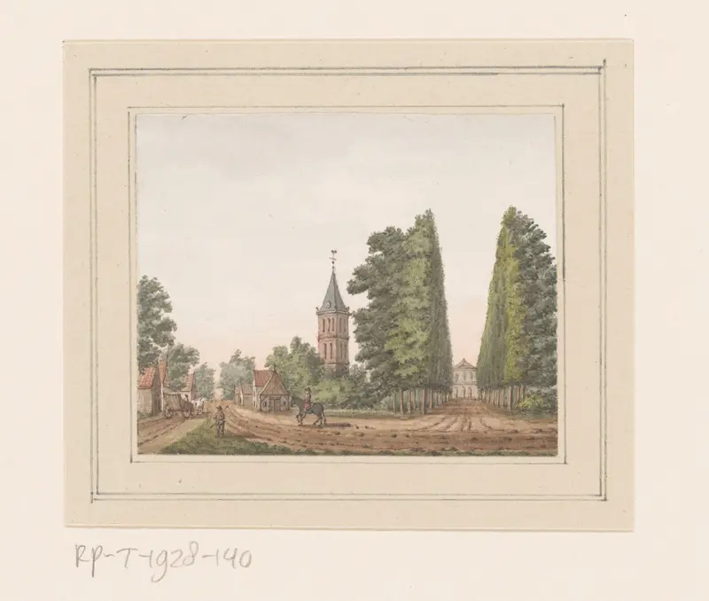 Gezicht op Oostkapelle met Huis Rijnsburg te Zeeland Wall Art by anonymous - High-Resolution Digital Print