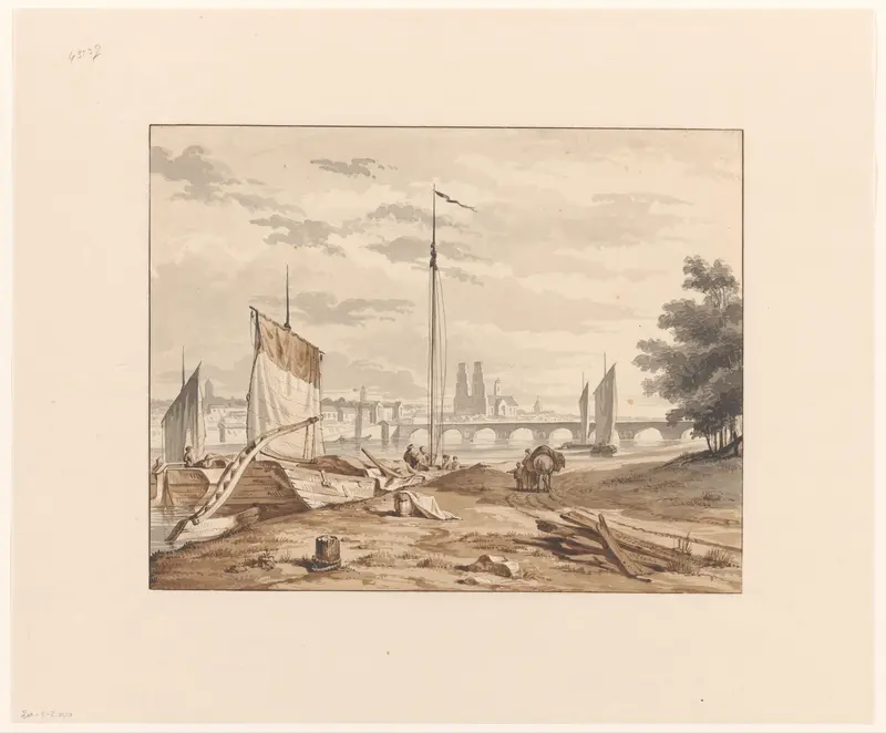 Gezicht op Orléans van de overzijde van de Loire Wall Art by G. Veldhuyzen - High-Resolution Digital Print