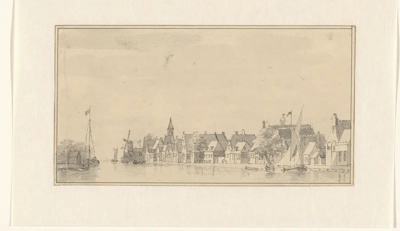 Gezicht op Oude Wetering Wall Art by anonymous - High-Resolution Digital Print