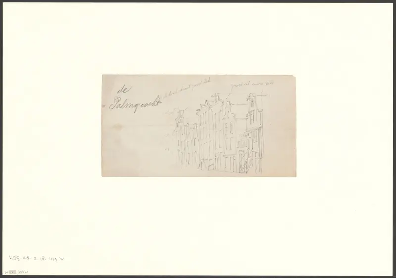 Gezicht op panden aan de Palmgracht Wall Art by Johan Martinus Anthon Rieke - High-Resolution Digital Print