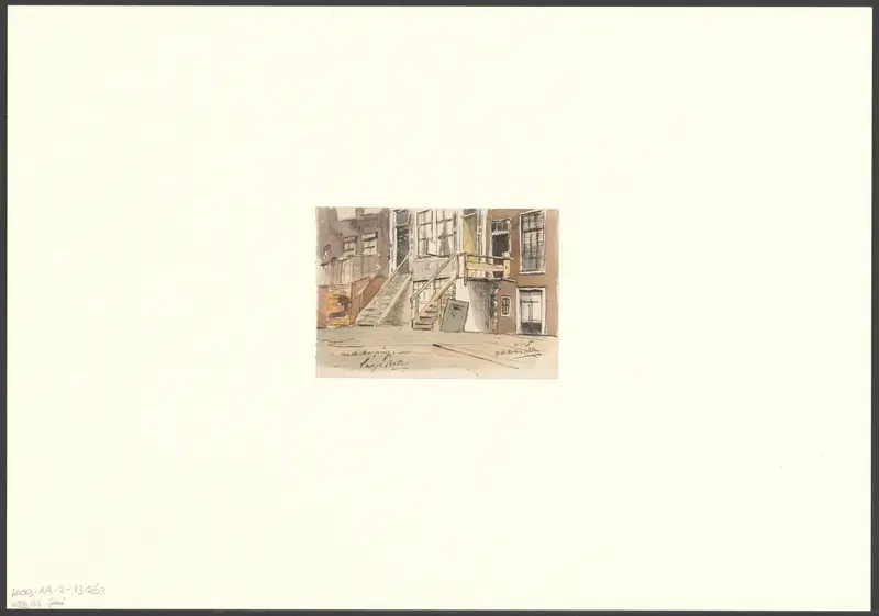 Gezicht op panden aan het Spui Wall Art by Unknown - High-Resolution Digital Print