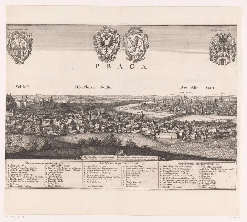 Gezicht op Praag (middelste deel) Wall Art by Unknown - High-Resolution Digital Print