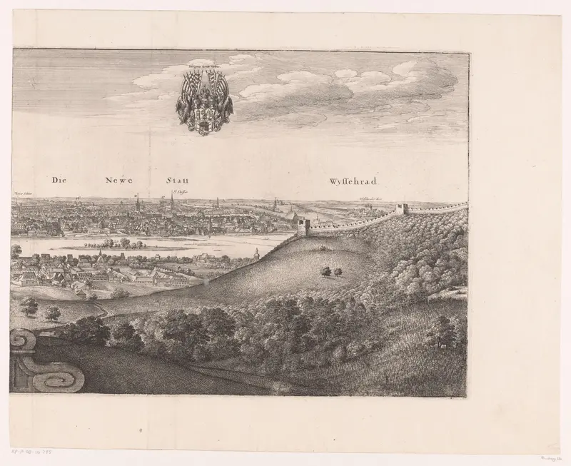 Gezicht op Praag (rechterdeel) Wall Art by Wenceslaus Hollar - High-Resolution Digital Print
