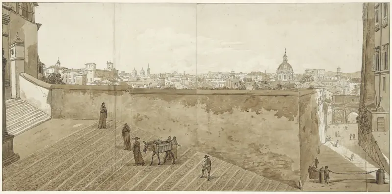 Gezicht op Rome vanaf het Capitool Wall Art by Jean Grandjean - High-Resolution Digital Print