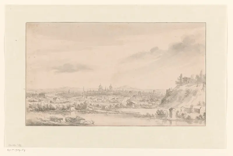 Gezicht op Rome Wall Art by Jacob de Heusch - High-Resolution Digital Print