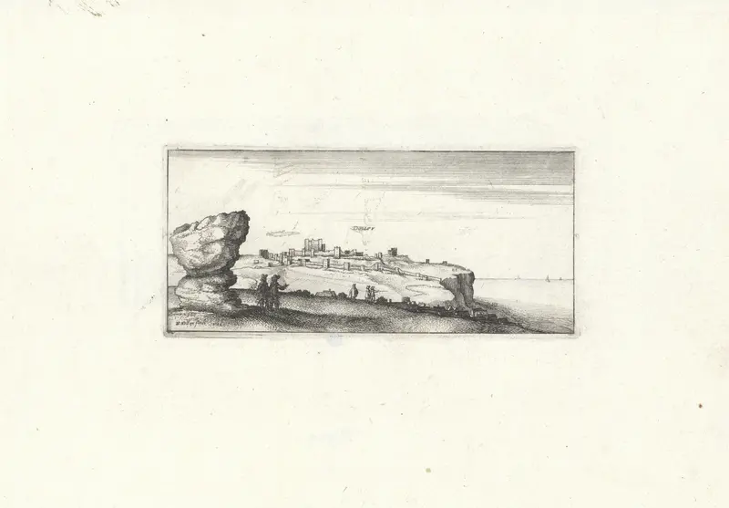 Gezicht op ruïnes bij Dover Wall Art by Unknown - High-Resolution Digital Print