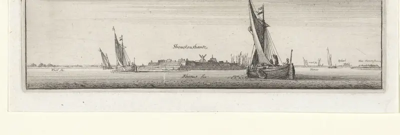 Gezicht op Schenkenschanz aan de Rijn Wall Art by Wenceslaus Hollar - High-Resolution Digital Print