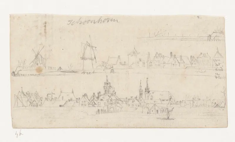 Gezicht op Schoonhoven vanuit het zuiden over de rivier de Lek Wall Art by Jan Brandes - High-Resolution Digital Print