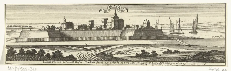 Gezicht op Slot Loevestein Wall Art by Unknown artist - High-Resolution Digital Print