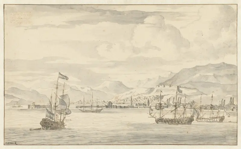 Gezicht op Smyrna (Izmir) Wall Art by Abraham Storck - High-Resolution Digital Print