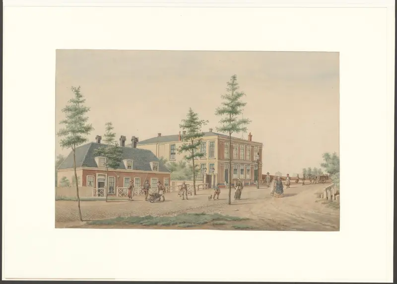 Gezicht op sociëteit Apollo op de Schans bij de Hoge Sluis Wall Art by Unknown - High-Resolution Digital Print