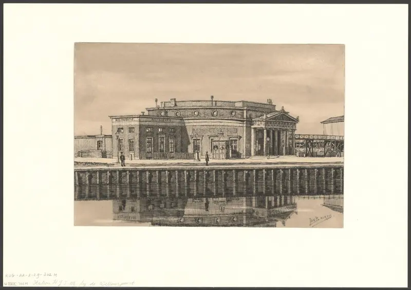 Gezicht op station Amsterdam Willemspoort Wall Art by Unknown - High-Resolution Digital Print