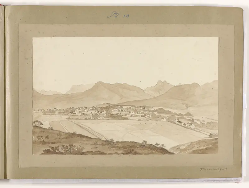 Gezicht op Stellenbosch, Drakenstein en de Simonsbergen Wall Art by Adrianus Johannes Bik - High-Resolution Digital Print
