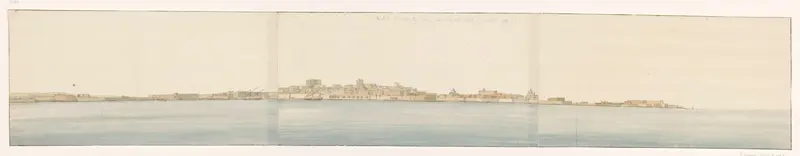 Gezicht op Syracuse vanaf de grote haven Wall Art by Louis Ducros - High-Resolution Digital Print