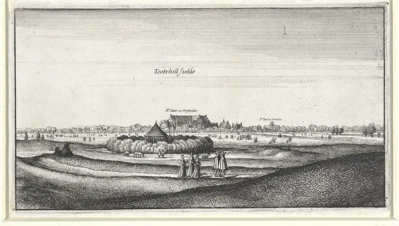 Gezicht op Tothill Fields Wall Art by Wenceslaus Hollar - High-Resolution Digital Print
