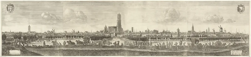 Gezicht op Utrecht vanuit het westen Wall Art by Unknown artist - High-Resolution Digital Print