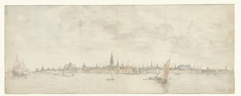 Gezicht op Vlissingen Wall Art by Abraham de Verwer - High-Resolution Digital Print