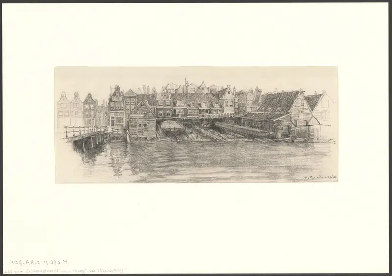 Gezicht op werf De Verwachting aan de Bickersgracht Wall Art by Unknown - High-Resolution Digital Print