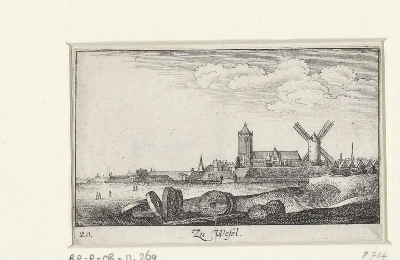 Gezicht op Wesel Wall Art by Abraham Hogenberg - High-Resolution Digital Print