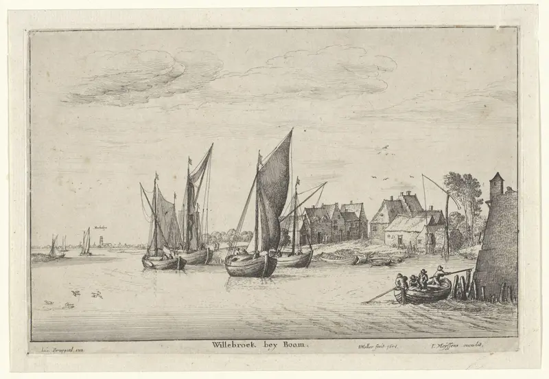 Gezicht op Willebroek nabij Mechelen Wall Art by Unknown - High-Resolution Digital Print