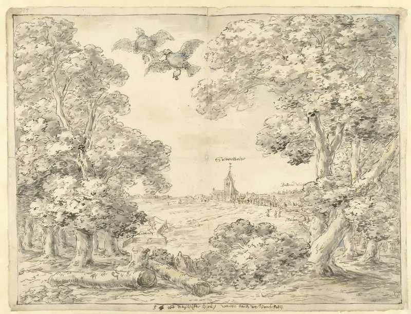 Gezicht op Zoeterwoude en de Lammerschans, 1574 Wall Art by Leonaert Bramer - High-Resolution Digital Print