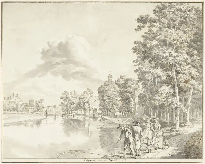 Gezicht op Zuilen, aan de Vecht Wall Art by Hendrik Hoogers - High-Resolution Digital Print