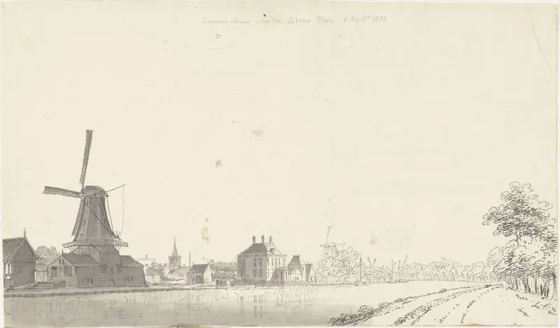 Gezicht op Zwammerdam aan de Oude Rijn Wall Art by Cornelis Pronk - High-Resolution Digital Print