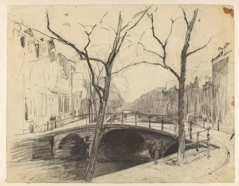 Gezicht over een gracht te Amsterdam Wall Art by Willem Witsen - High-Resolution Digital Print