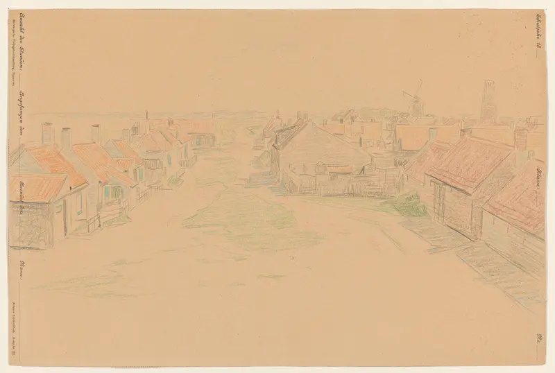 Gezicht over het dorp Zoutelande Wall Art by Ferdinand Hart Nibbrig - High-Resolution Digital Print