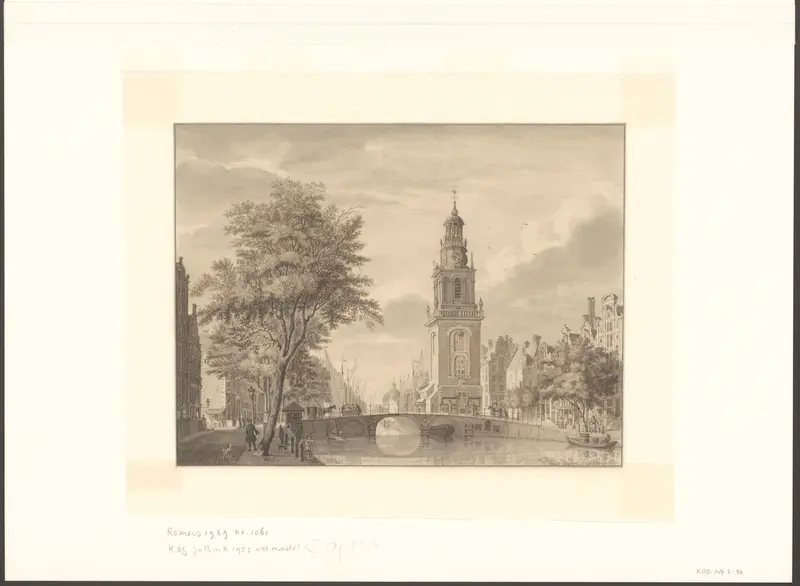 Gezicht over het Singel op de Torensluis en de Jan Rodenpoortstoren Wall Art by Jan de Beijer - High-Resolution Digital Print