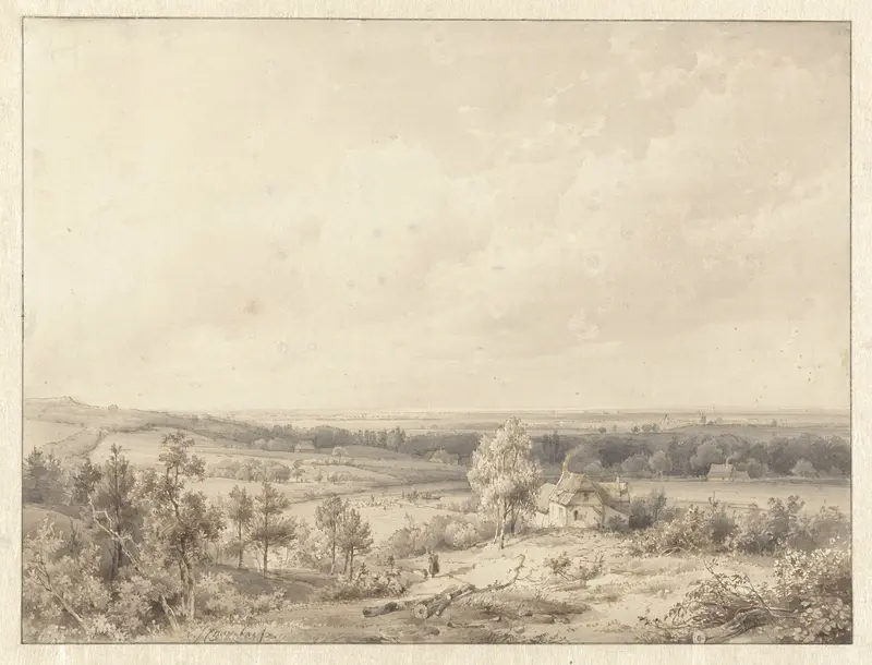 Gezicht richting Alkmaar vanaf de duin te Schoorl Wall Art by Abraham Johannes Couwenberg - High-Resolution Digital Print