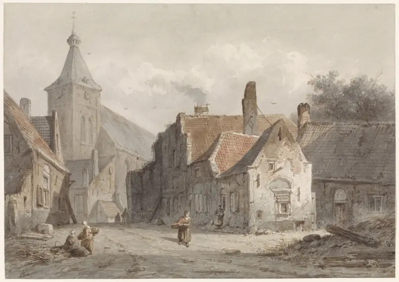 Gezicht te Hattem Wall Art by Adrianus Eversen - High-Resolution Digital Print