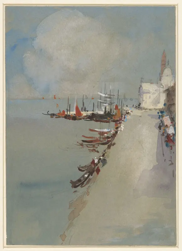 Gezicht te Venetië met het kanaal van Giudecca Wall Art by Hercules Brabazon Brabazon - High-Resolution Digital Print