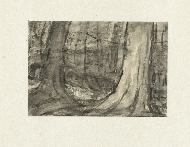Gezicht tussen bomen Wall Art by Sientje Mesdag-van Houten - High-Resolution Digital Print