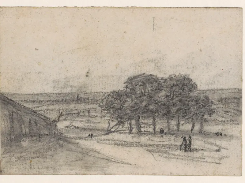 Gezicht van de Butte; bomen rechts Wall Art by Georges Michel - High-Resolution Digital Print