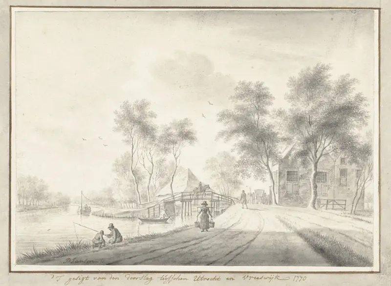 Gezicht van de doorslag tussen Utrecht en Vreeswijk Wall Art by Johannes Janson - High-Resolution Digital Print