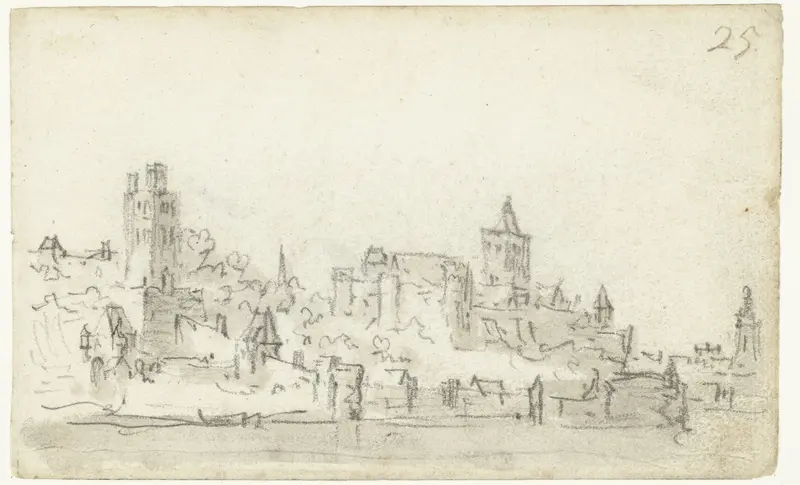 Gezicht van de Waal op Nijmegen Wall Art by Jan van Goyen - High-Resolution Digital Print