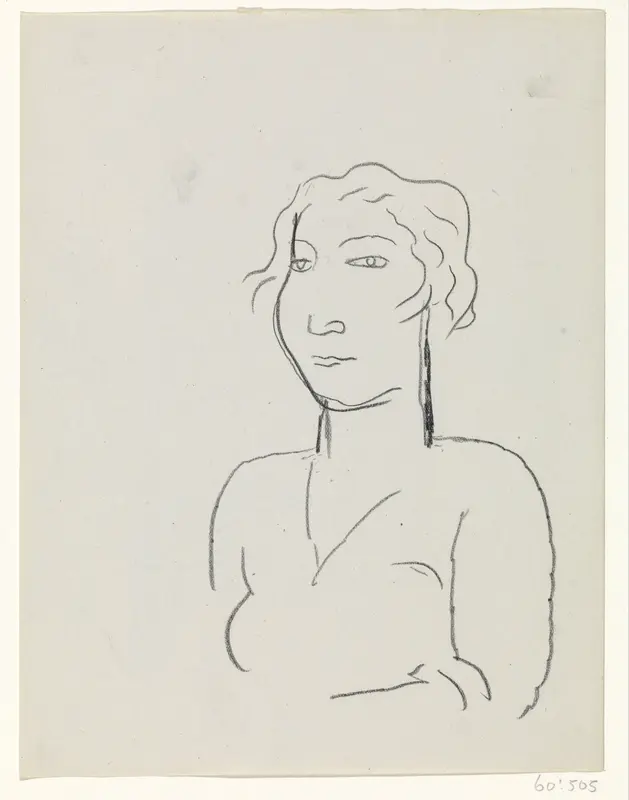 Gezicht van een vrouw Wall Art by Leo Gestel - High-Resolution Digital Print