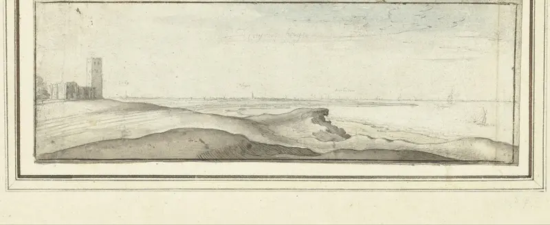Gezicht van Muiderberg op Weesp, Muiden en Amsterdam Wall Art by Wenceslaus Hollar - High-Resolution Digital Print