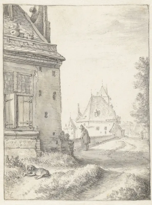 Gezicht vanaf de stadswal van Utrecht met op de achtergrond de Plompetoren Wall Art by Herman Saftleven - High-Resolution Digital Print