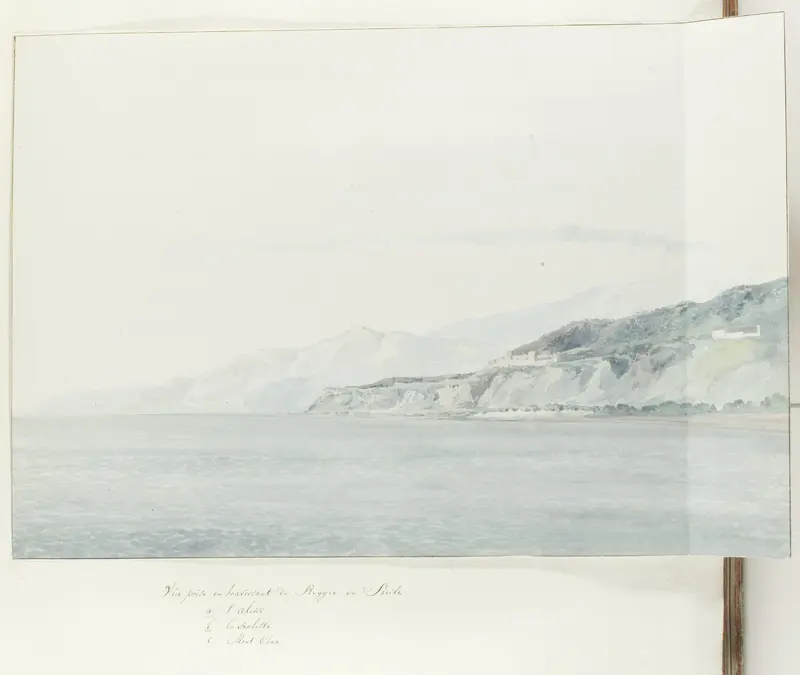 Gezicht vanaf Reggio op Sicilië Wall Art by Louis Ducros - High-Resolution Digital Print