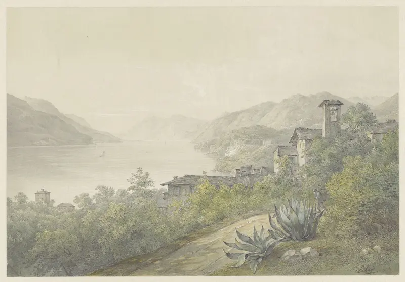 Gezicht vanuit het park van Bellagio, aan het Comomeer Wall Art by Karoly Lajos Libay - High-Resolution Digital Print