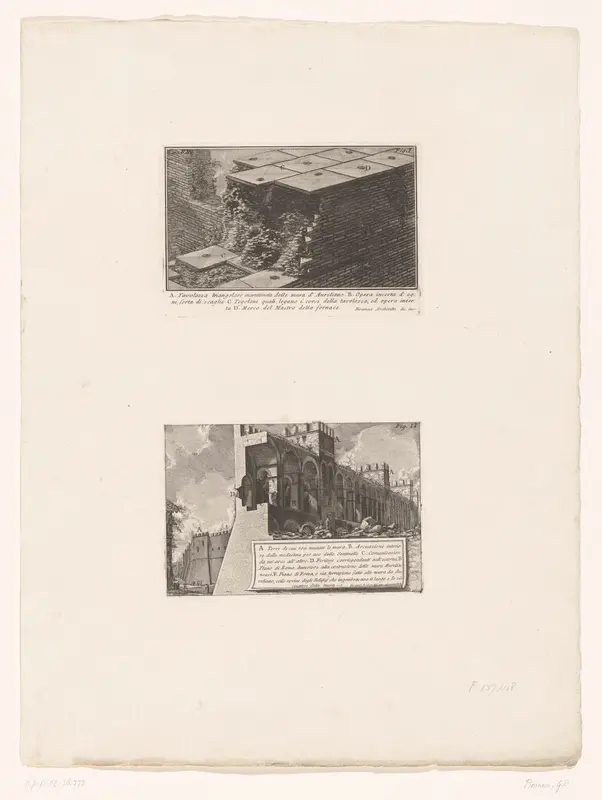 Gezichten op de Aureliaanse Muur te Rome Wall Art by Unknown - High-Resolution Digital Print