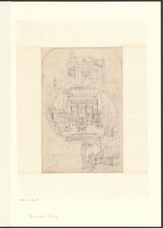 Gezichten op het interieur en exterieur van het Broekerhuis Wall Art by anonymous - High-Resolution Digital Print