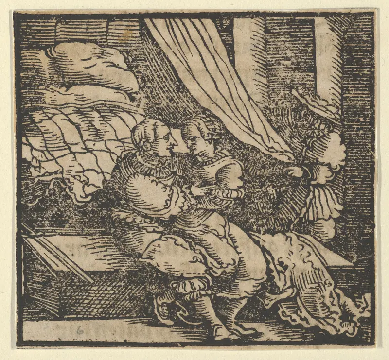 Ghismonda, Guiscardo, and the Prince of Salerno, from The Decameron Wall Art by Hans Schäufelein - High-Resolution Digital Print