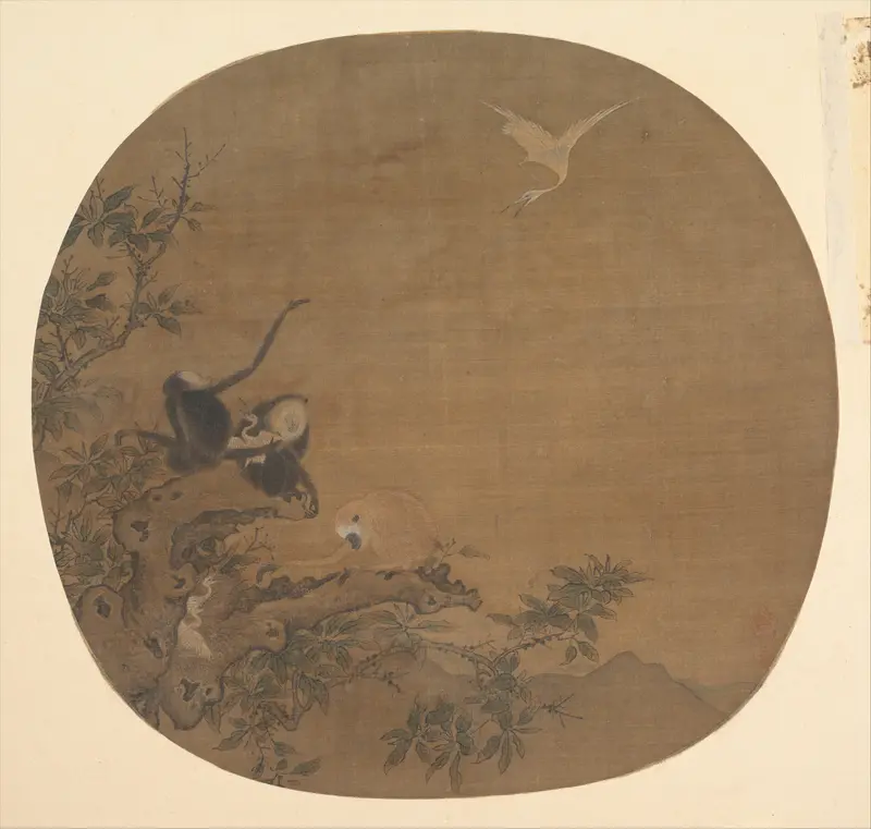 Gibbons Raiding an Egret's Nest