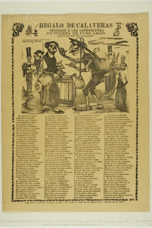Gift from Calaveras Wall Art by José Guadalupe Posada - High-Resolution Digital Print