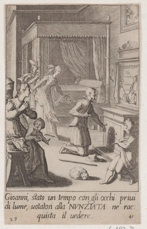 Gioanni, from Scelta d'Alcuni Miracoli e Grazie della Santissima Nunziata di Firenze (Selection of Some Miracles and Graces that Occurred in the Church of the Annunziata in Florence) Wall Art by Jacques Callot - High-Resolution Digital Print