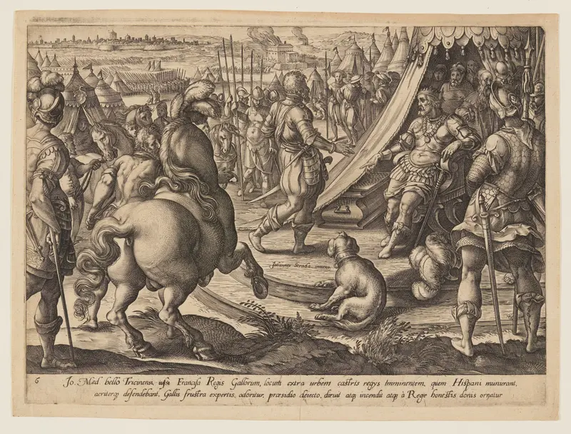Giovanni de’ Medici before Francis I, plate 6 from The History of Giovanni de’ Medici